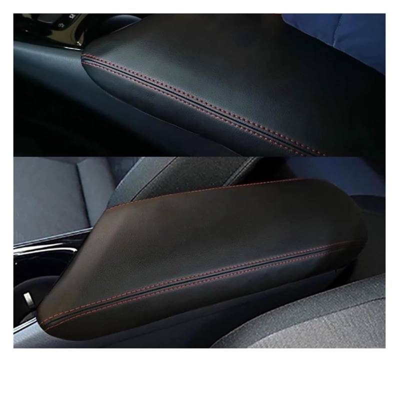 Automatische Armlehnenbox Auto Armlehnen Box Abdeckung Innen Dekoration Zubehör 1PCS Auto Armlehne Box(Red Line 2016-2023) von WXSSH