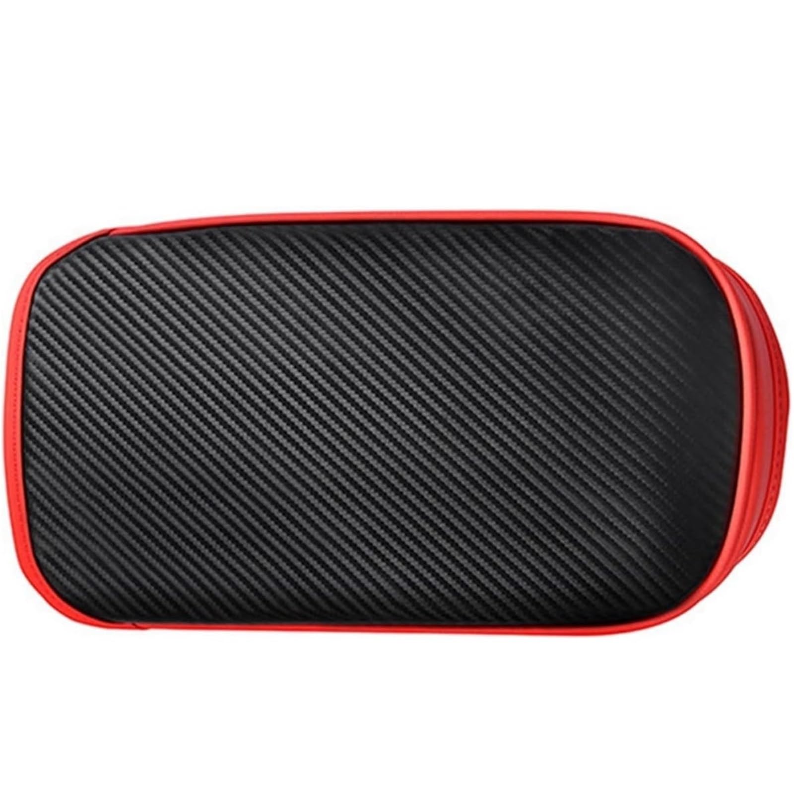 Automatische Armlehnenbox Mittelkonsolen-Organizer Armlehnenabdeckung Mittelleder für Schutzabdeckung Armlehnenschutz(Red Carbon) von WXSSH