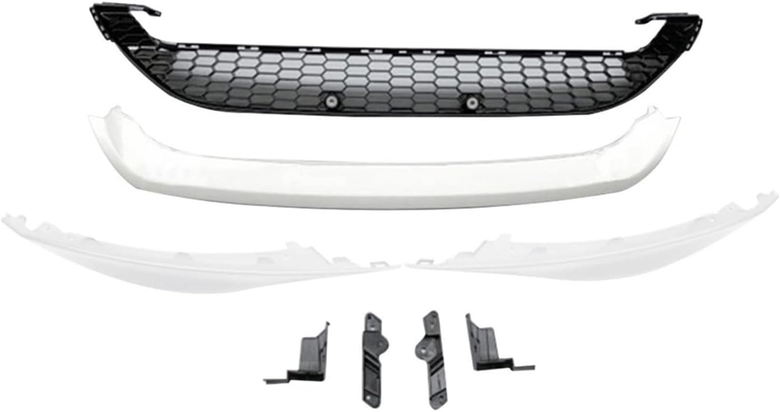 Fahrzeugseitenspoiler Auto Vorderen Stoßfänger Lip Für Focus 2015-2018 Körper Kit Spoiler Flügel(Classic White) von WXSSH