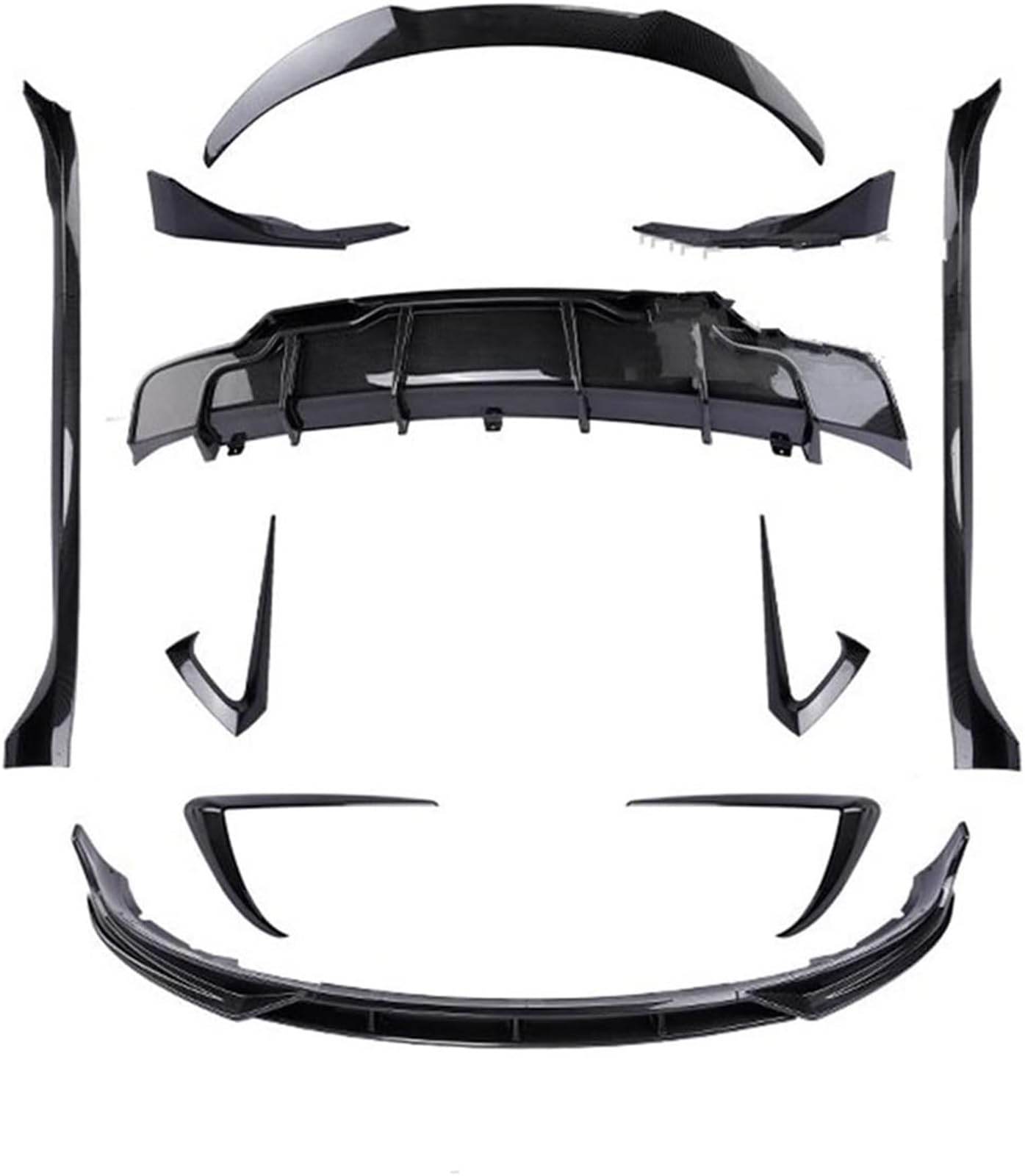Fahrzeugseitenspoiler Hinten Diffusor Spoiler Auto Körper Kit Front Lip Für Tesla Für Modell 3 Y 2016-2022(2,Model 3) von WXSSH