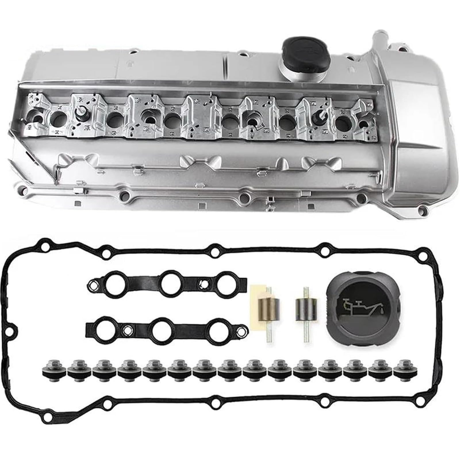Nockenwellendeckel Für BMW Aluminium Ventil Abdeckung Kit für Mit Dichtung Schrauben 11121432928 für motor Ventil Abdeckung Nockenwellendeckel Für BMW Aluminium Ventil Abdeckung Kit für Mit Dichtung Schrauben 11121432928 für motor Ventil Abdeckung von WXSSH