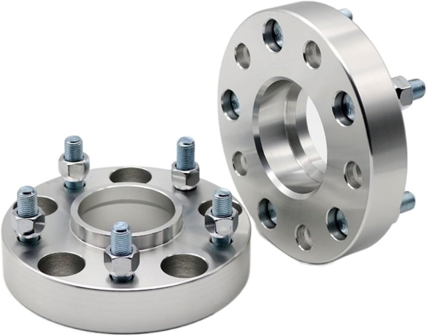 Radscheiben 2 stück 20/25/30/35/40mm PCD 5x115 CB 70,3mm Aluminium Rad Spacer Adapter 5 Lug Für Cadillac M12xP 1,5 Spurverbreiterungen(2pcs 25mm Silver) von WXSSH