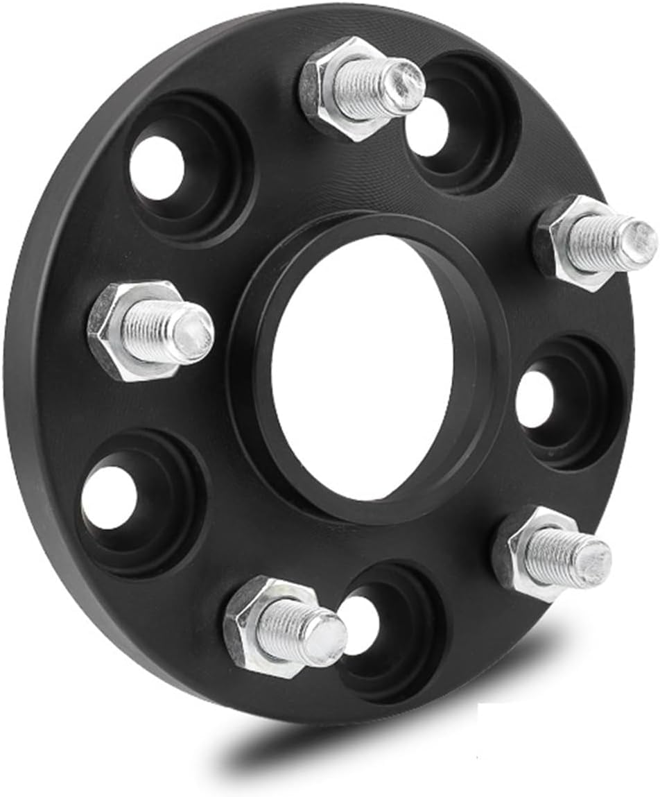 Radscheiben Aluminiumlegierung Radnabe Verbreiterung 5x4,25 Spacer PCD 5x108 63,4mm Für Ford Für Focus Spurverbreiterungen(14x1.5 Black 15mm) von WXSSH