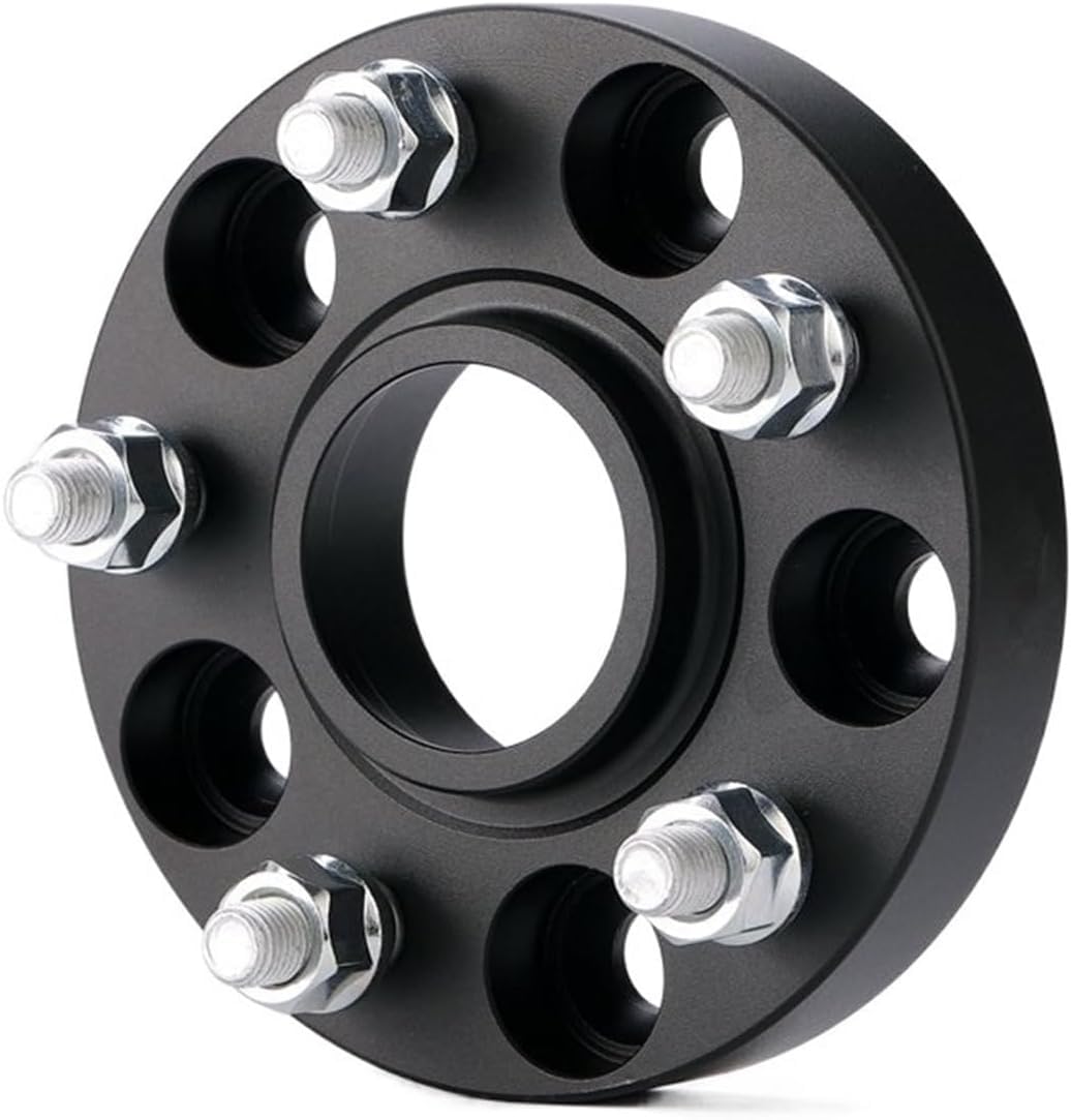 Radscheiben Für Alfa Für Romeo Für Stelvio Für Giulia 2 Stück (1 Paar) rad Spacer Adapter PCD 5x110 CB 65,1mm Spurverbreiterungen(Black Spacer 25mm) von WXSSH