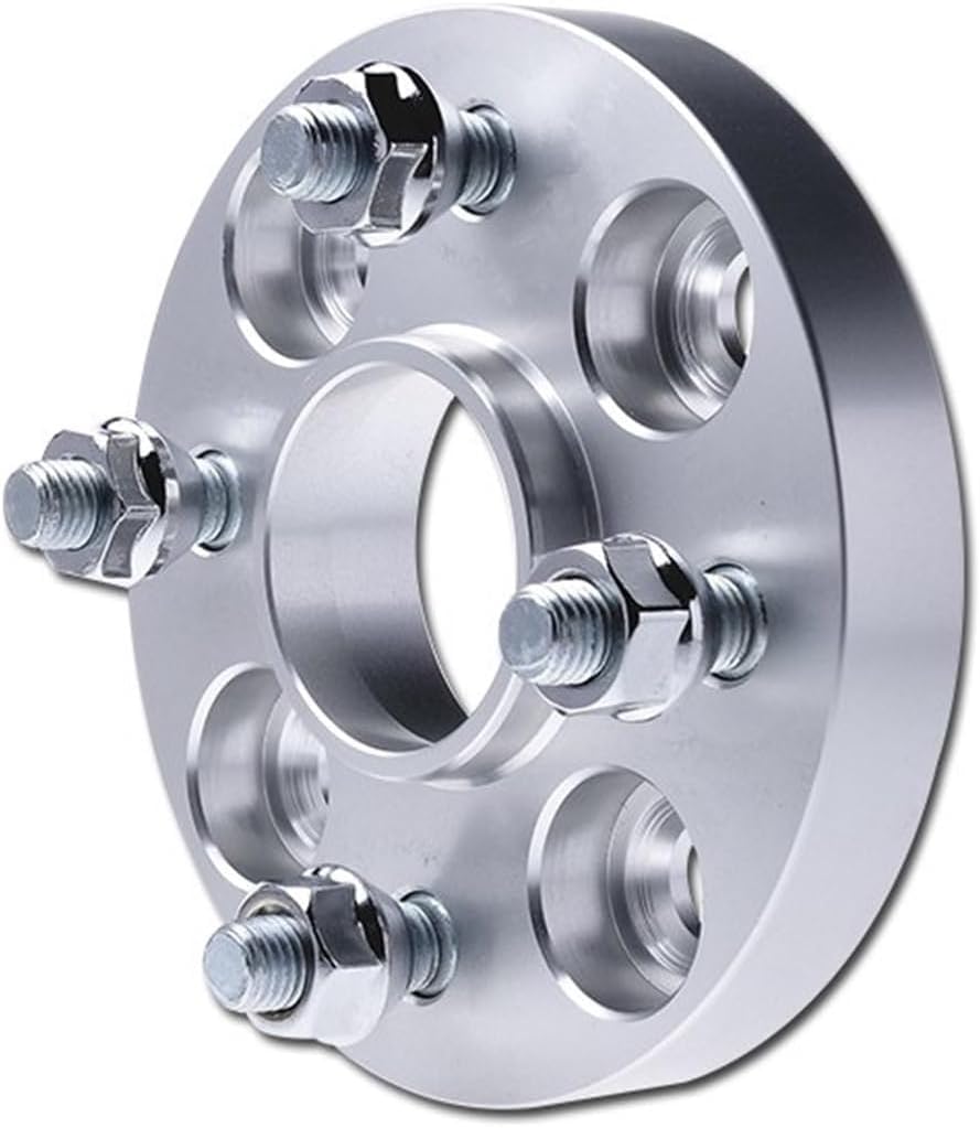 Radscheiben Geschmiedete Aluminiumlegierung, 2-teilige Spurverbreiterungen, Adapter PCD 4x100 CB 60.1 für Renault für Clio für Captur für Megane für Logan für Wind(Silver 25mm 2pcs) von WXSSH