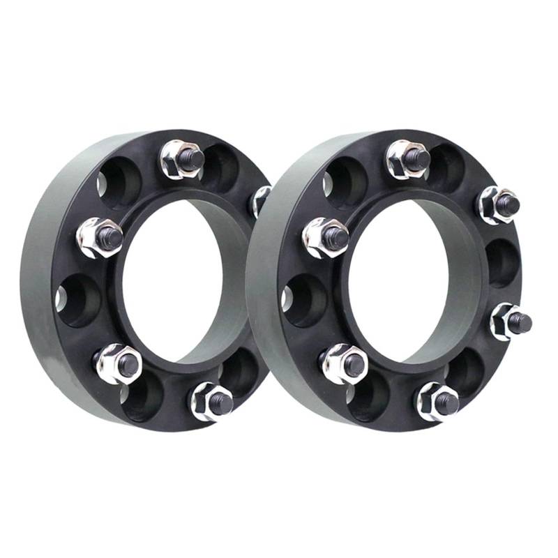 Radscheiben Spurverbreiterungen Verbreiterungssatz 6x139,7 Nabe für Centric 67.1 Auto-Aluminiumadapter 30-38 mm für Mitsubishi für Pajero für Sport(Schwarz,2PC 35mm) von WXSSH