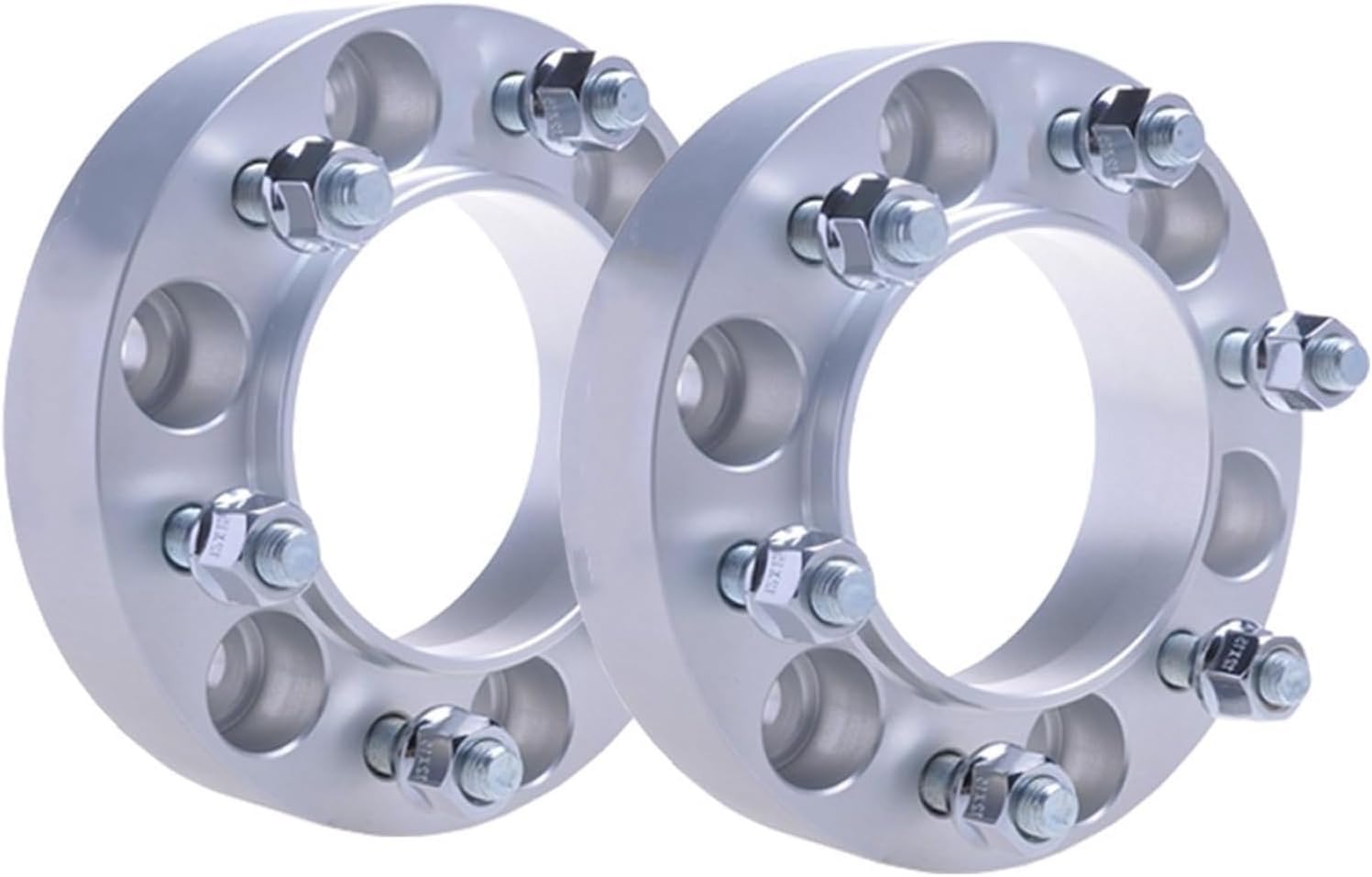 Radscheiben Spurverbreiterungen Verbreiterungssatz 6x139,7 Nabe für Centric 67.1 Auto-Aluminiumadapter 30-38 mm für Mitsubishi für Pajero für Sport-Spurverbreiterungen(2pc Silver 38mm) von WXSSH