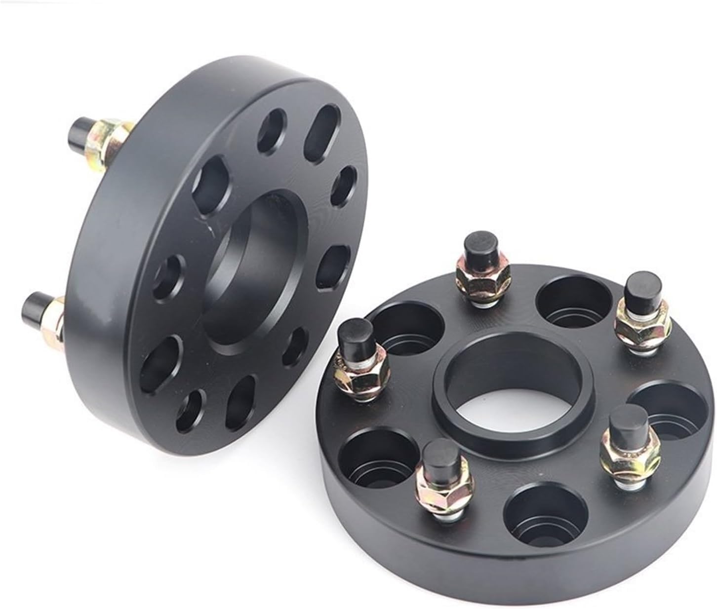 Radscheiben Spurverbreiterungen für Mercedes für Benz G-Serie Radadapter 2 Stück 25/30/35/40/45/50 mm Spurverbreiterung Adapter PCD 5x130 CB 84.1(2pcs 45mm Black) von WXSSH