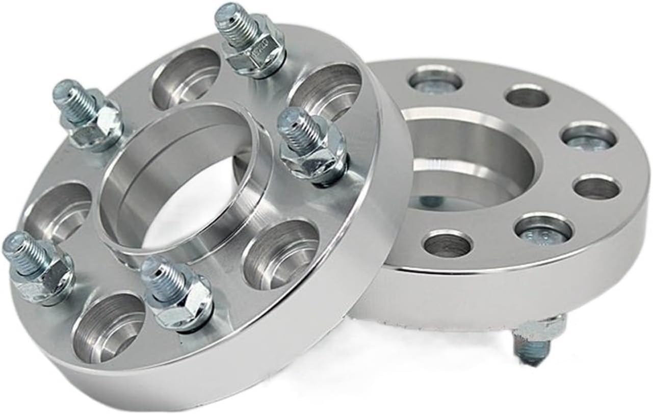 Radscheiben Spurverbreiterungen für SUBARU, für BRZ, für Impreza/XV/G4/für Anesis, für Forester, für Outback, 2 Stück, 15/20/25/30 mm, 5 x 100, 56,1 mm Adapter, 5 Ösen(25mm Silver Spacers) von WXSSH