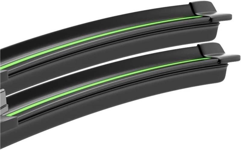 Scheibenwischer Wischer LHD Frontwischerblätter Für Ford Für CMax Für Grand C-Max MK2 Zubehör(Black-Green) von WXSSH
