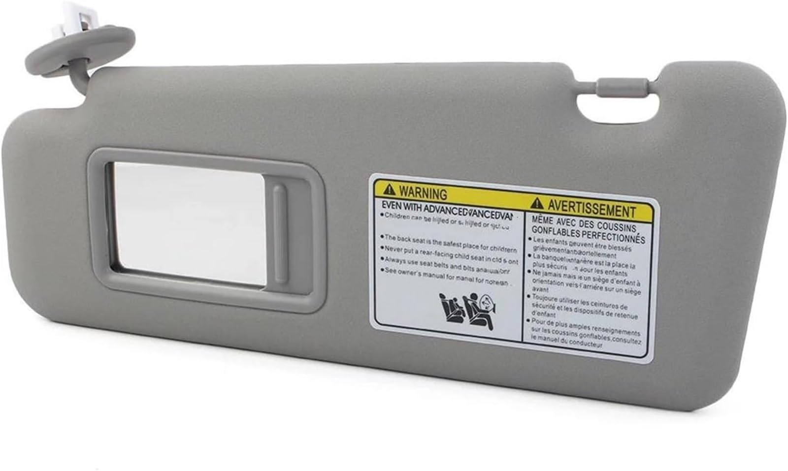 Sonnenblenden Auto-Innenraum-Sonnenblende für Toyota für Highlander 2008–2013 für mit Eitelkeitslicht(Grau) von WXSSH