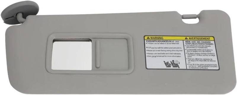 Sonnenblenden Sonnenblende Innendach Sonnenschutzdach Linke Seite für mit Spiegel für Toyota für RAV4 2004 2005(Grau) von WXSSH
