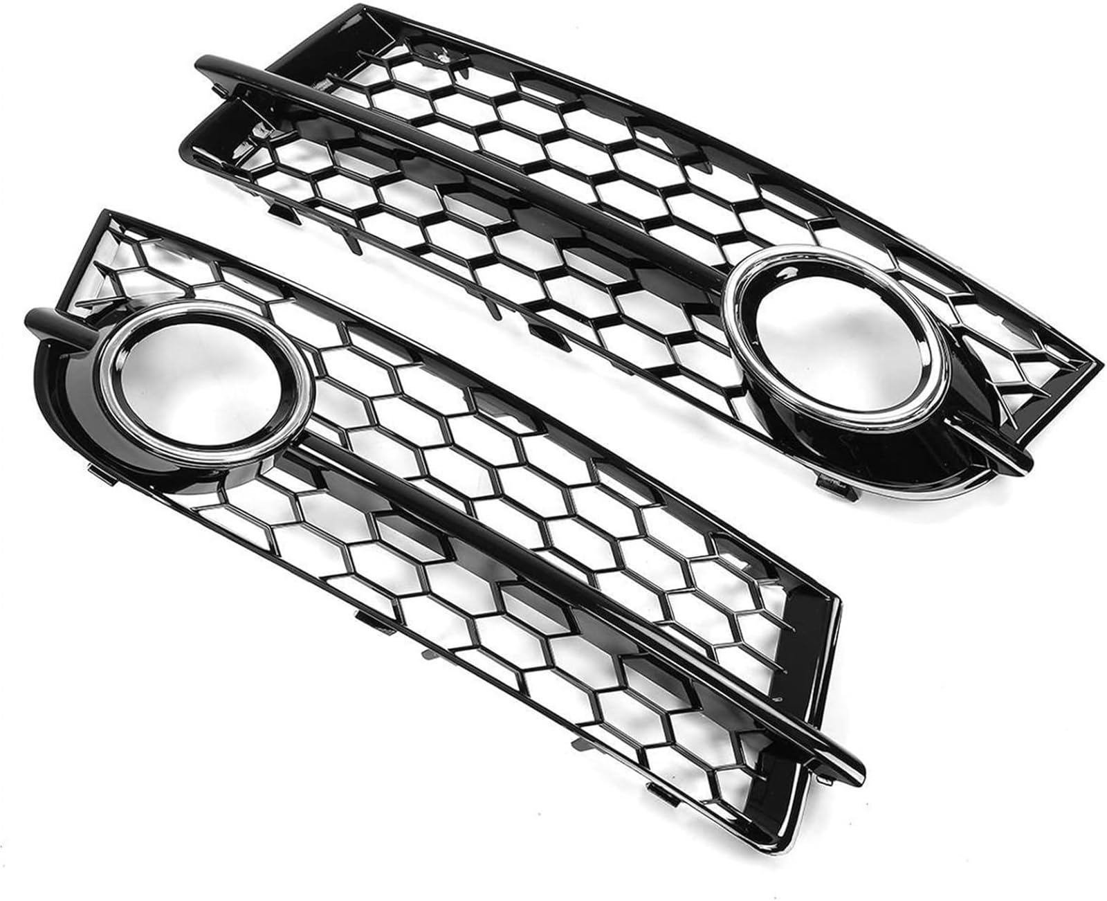 WXSSH Auto Nebelscheinwerfer Kühlergrill Auto Nebel Licht Grill Lampe Abdeckung Trim Honeycomb Hex Front Grille Für TT 8J 2006-2014(Silber) von WXSSH