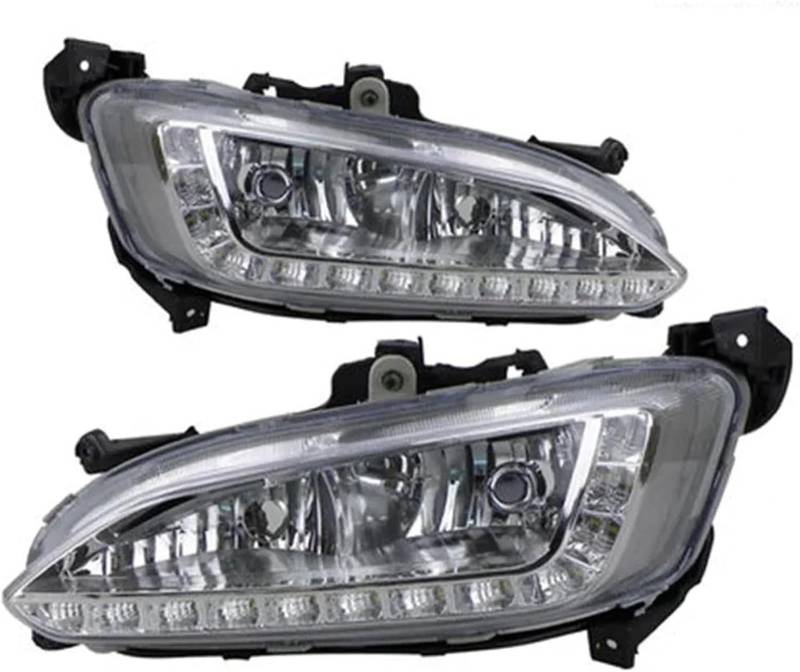 WXSSH Fernlicht Auto Scheinwerfer 12V Tagfahrlicht Nebel Lampe DRL für Hyundai für santa Fe IX45 2013 2014 2015 von WXSSH