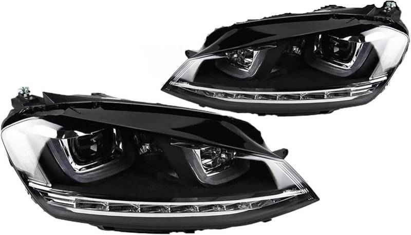 WXSSH Fernlicht Auto Scheinwerfer Montage Für VW Für Golf 7 MK7 Scheinwerfer(Led) von WXSSH