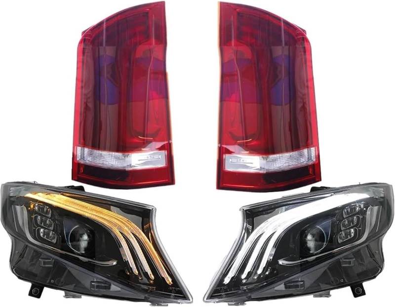WXSSH Fernlicht Scheinwerfer Für Mercedes Für Benz Für Vito W447 2016-2021 Vorne Hinten Lichter von WXSSH