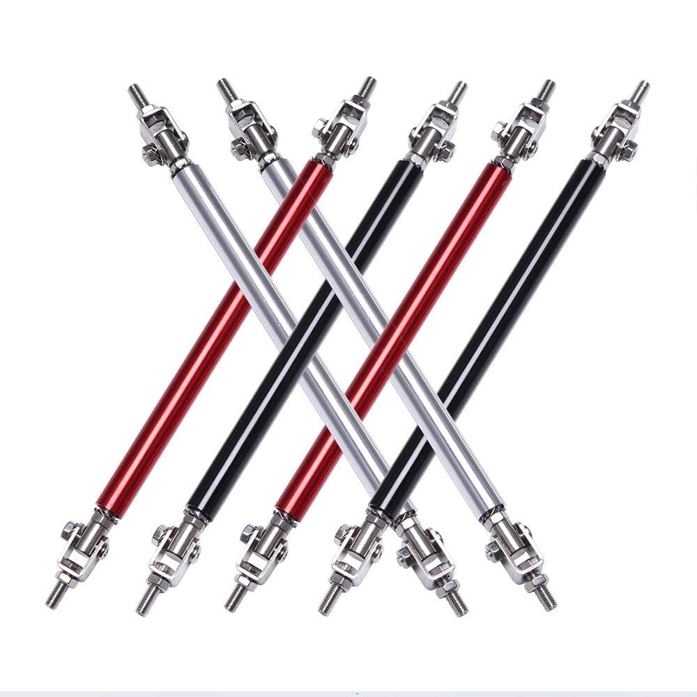 WXSSH Hydraulischer Federspreizer 2 STÜCKE Universal Racing Auto Vorne Hinten Stoßstange Lip Splitter Spoiler Unterstützung Bar Kit Pull Strut Stange(Rot) von WXSSH