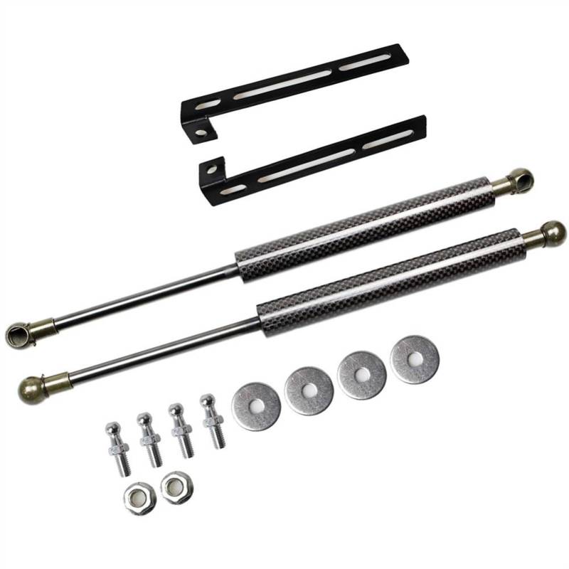 WXSSH Hydraulischer Federspreizer Für Citroen DS3 2009-2016 Ändern Gas Frühling Front Motorhaube Carbon für Faser Streben Lift Unterstützung Dämpfer(Black Carbon Fiber) von WXSSH