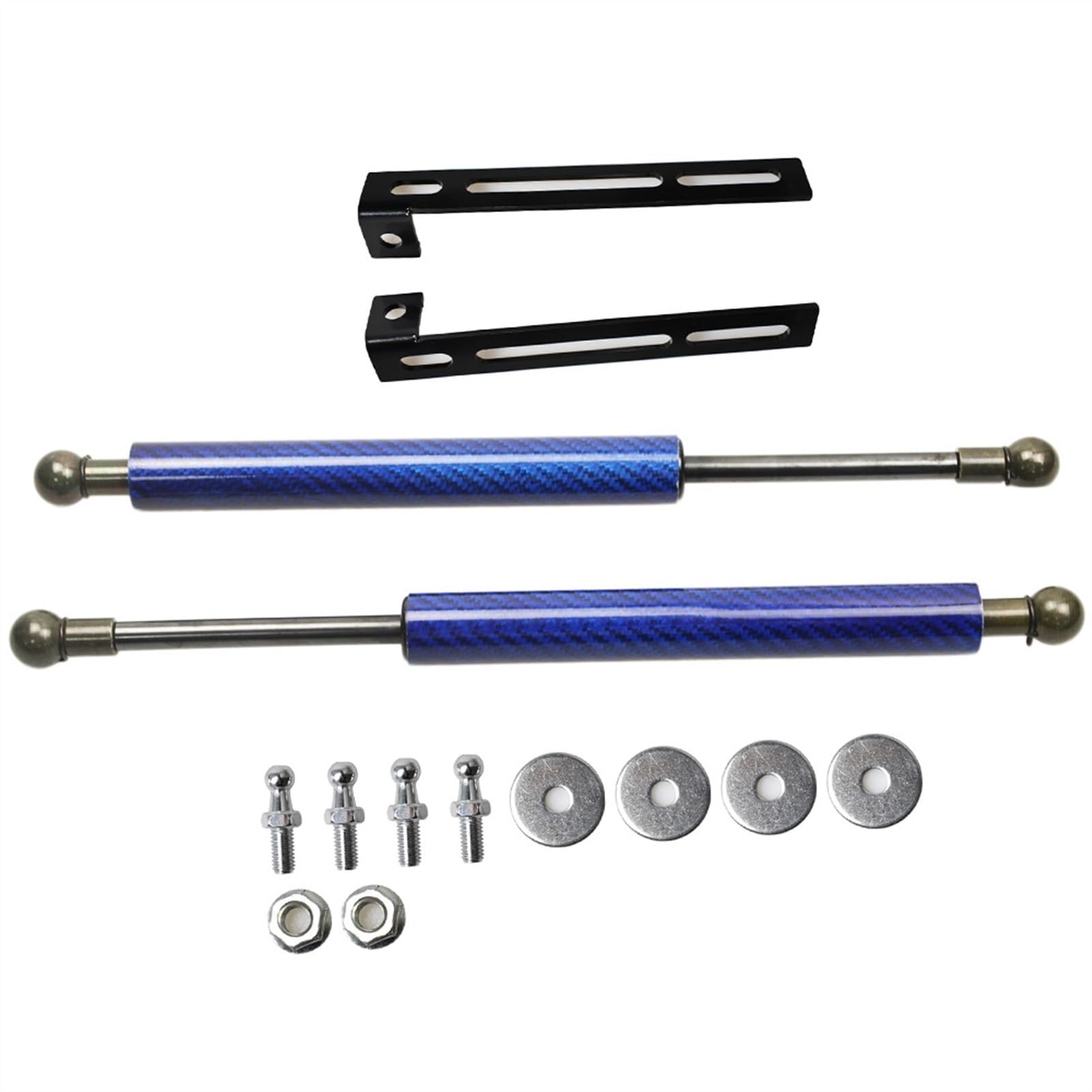 WXSSH Hydraulischer Federspreizer Für Citroen DS3 2009-2016 Ändern Gas Frühling Front Motorhaube Carbon für Faser Streben Lift Unterstützung Dämpfer(Blue Carbon Fiber) von WXSSH