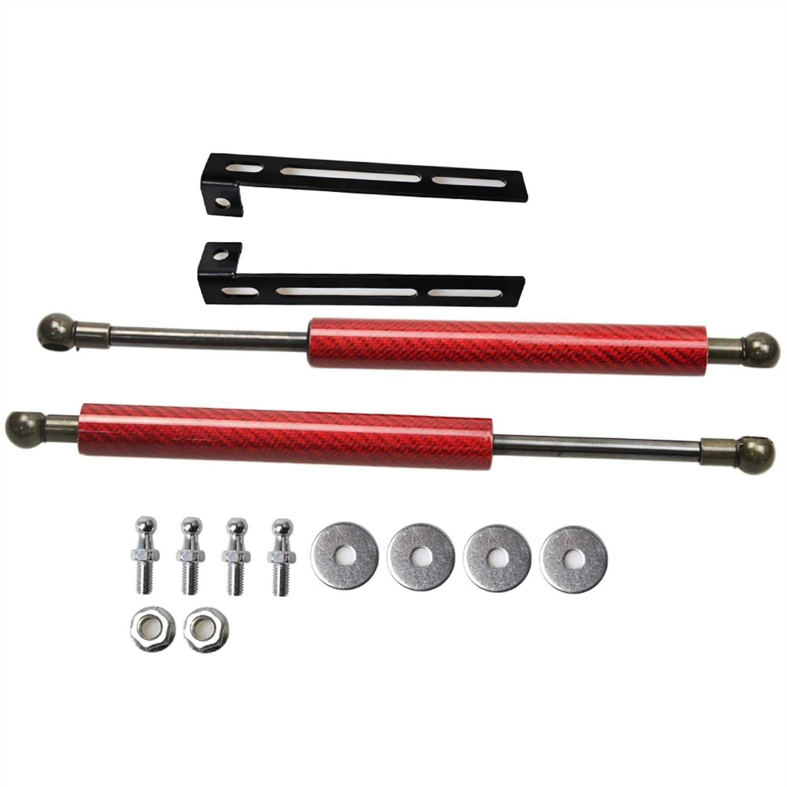 WXSSH Hydraulischer Federspreizer Für Citroen DS3 2009-2016 Ändern Gas Frühling Front Motorhaube Carbon für Faser Streben Lift Unterstützung Dämpfer(Red Carbon Fiber) von WXSSH