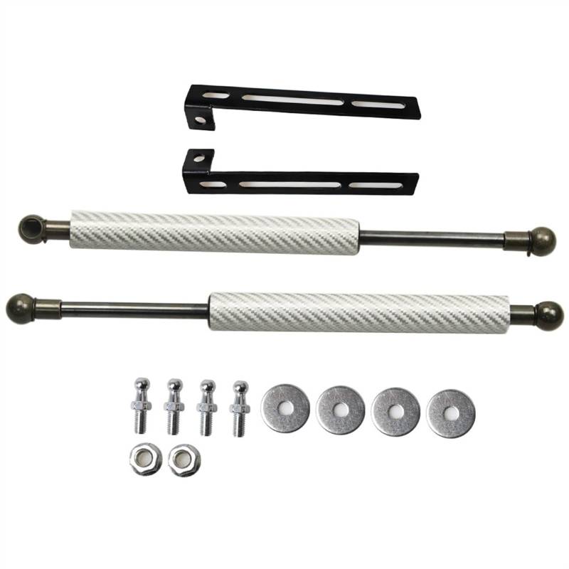 WXSSH Hydraulischer Federspreizer Für Citroen DS3 2009-2016 Ändern Gas Frühling Front Motorhaube Carbon für Faser Streben Lift Unterstützung Dämpfer(Silver Carbon Fiber) von WXSSH