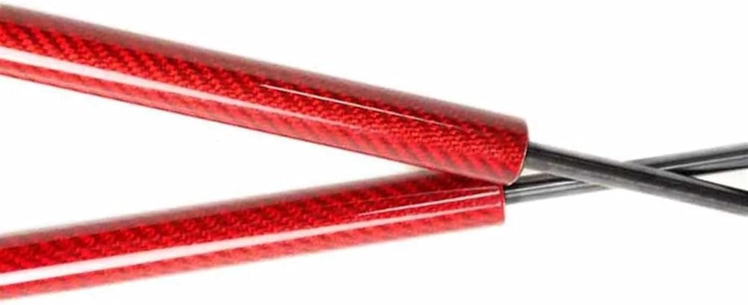 WXSSH Hydraulischer Federspreizer Für Mazda CX3 DK 2015-2023 Motorhaube Haube Streben Ändern Schocks Dämpfer Lift Unterstützung Kolbenstange(Red Carbon Fiber) von WXSSH