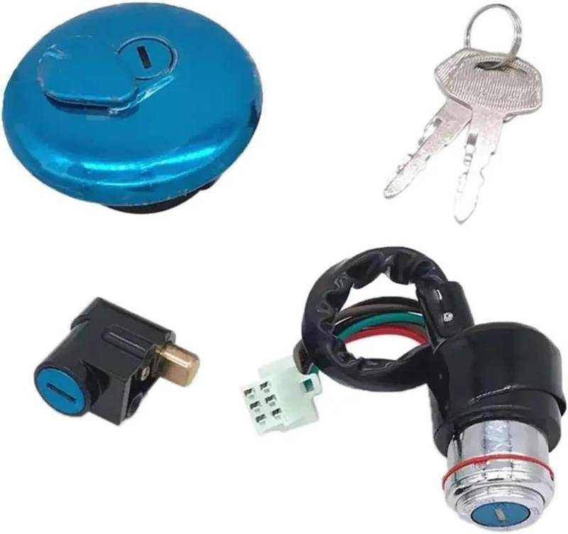 WXSSH Kill Switch Spule Für Suzuki GN125 GN 125 Motorrad Zündschloss Tankdeckel Abdeckung Lenkschloss Schlüssel Motorrad Zündung Set von WXSSH
