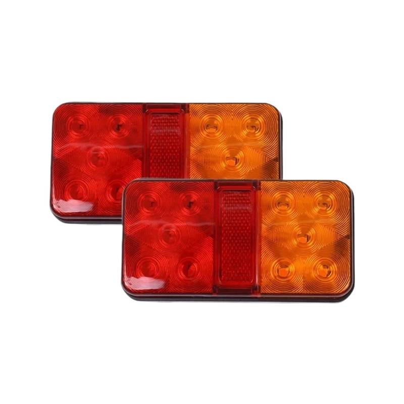WXSSH Rücklichter 10 Rücklichter Lampen LKW für LKW-Anhänger für Wohnwagen für Bus Wohnmobil 12/24V wasserdichte Rücklicht-Warnteile für Anhänger(C) von WXSSH