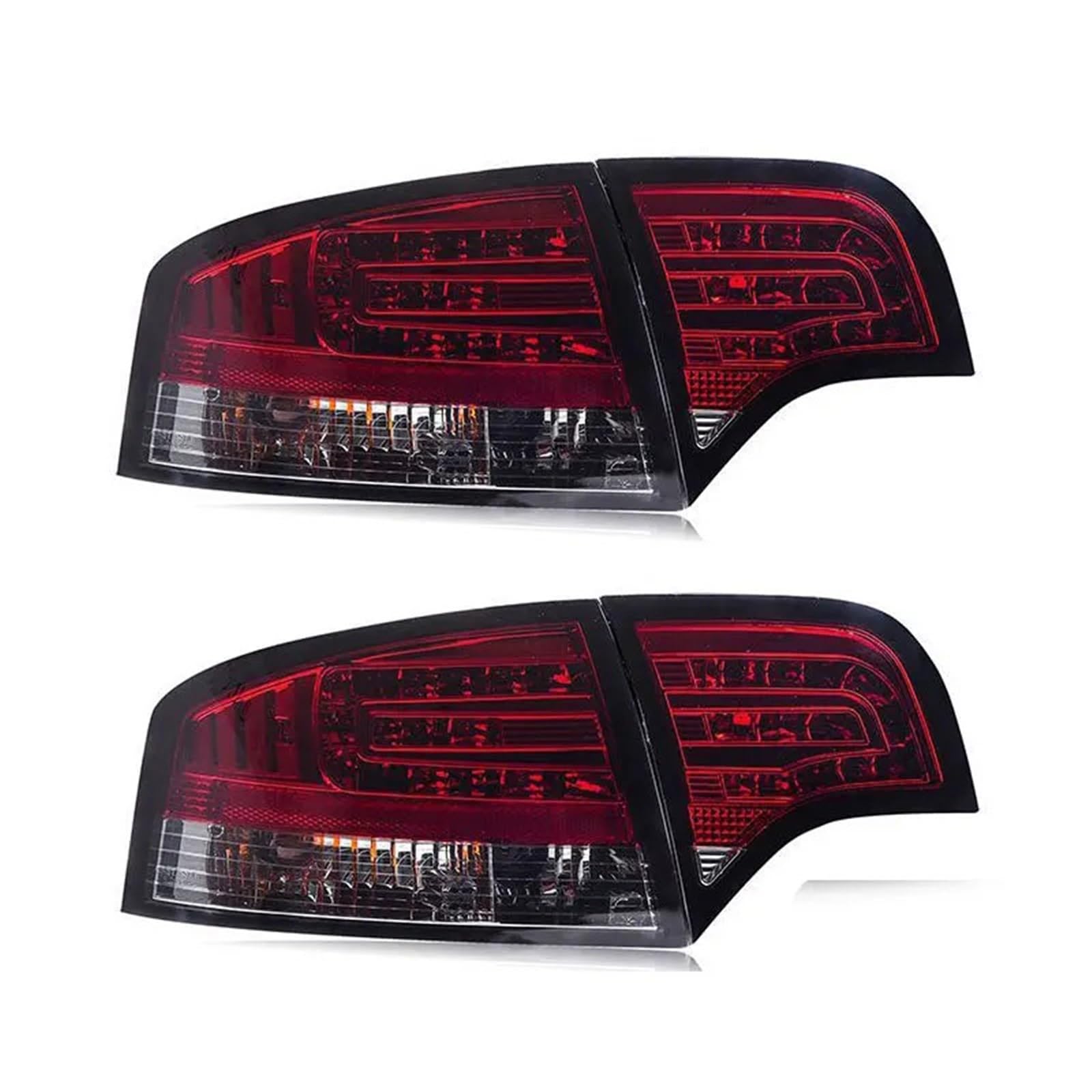 WXSSH Rücklichter Auto-Rückleuchten für A4 B7 2005–2008 für mit Voll-Rücklicht dynamischer Blinker für Signallicht-Rücklicht-Montage(Red balck taillight) von WXSSH