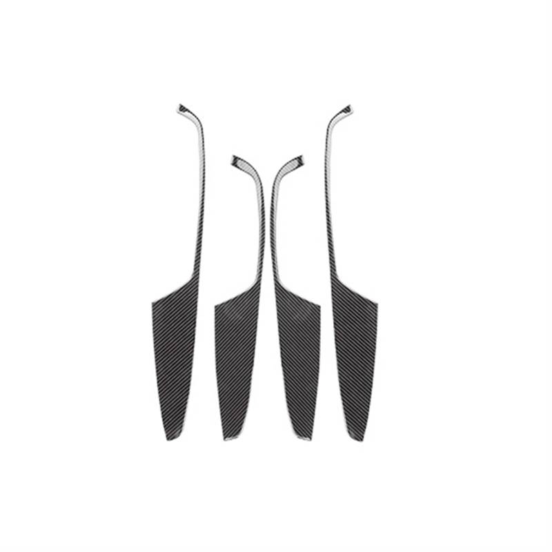 WXSSH Türgriffe im Autoinnenraum A4 B9 A4L 2017 2018 Carbon Fi&ber Auto Styling Türgriff Armlehne Panel Tür Schüssel Abdeckung Trim(Door Armrest Cover) von WXSSH