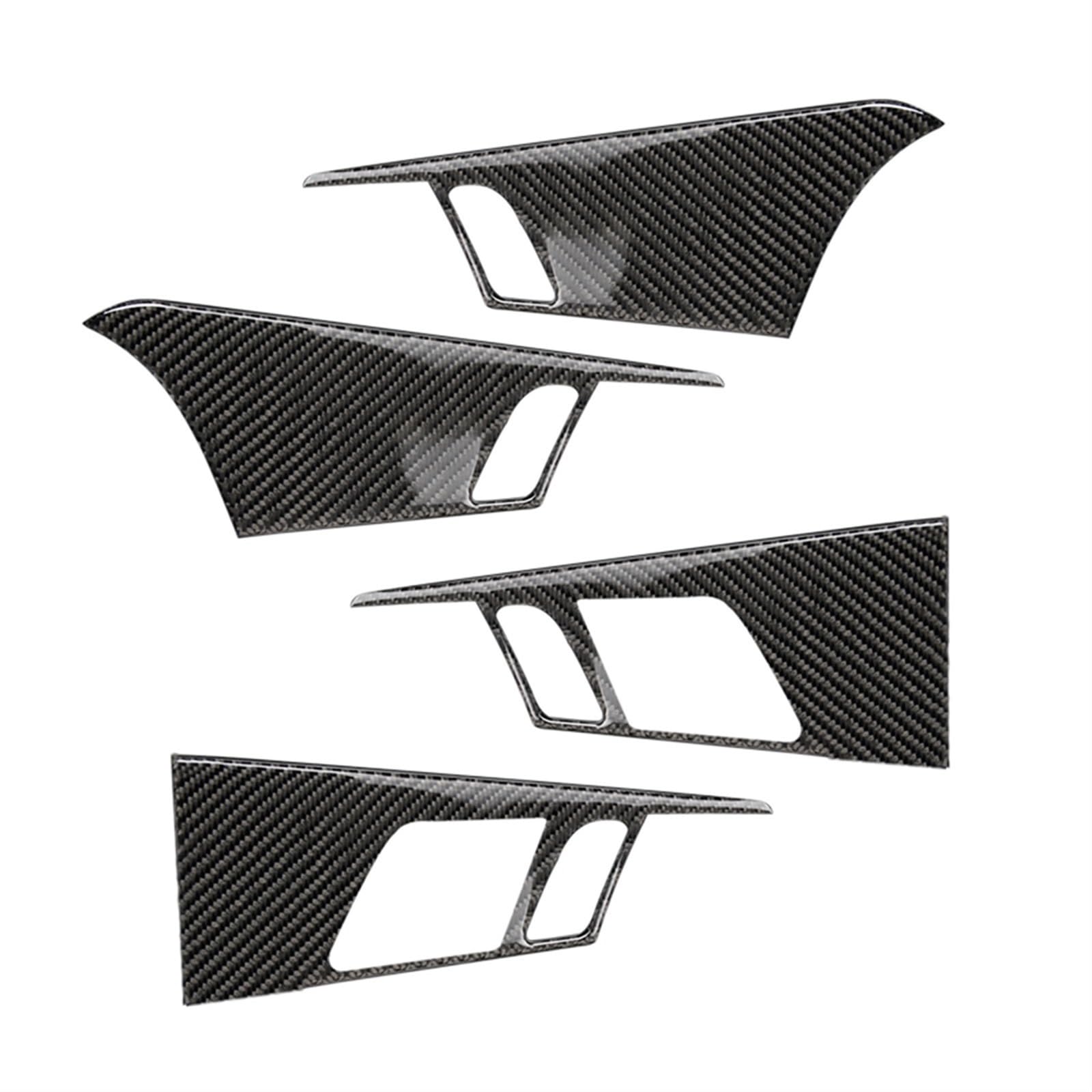 WXSSH Türgriffe im Autoinnenraum A4 B9 A4L 2017 2018 Carbon Fi&ber Auto Styling Türgriff Armlehne Panel Tür Schüssel Abdeckung Trim(Door Panel Cover 2) von WXSSH