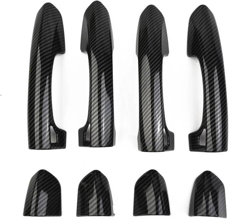 WXSSH Türgriffe im Autoinnenraum Äußere Tür Griff Auto Außen ABS Carbon Faser Abdeckung Trim Für Ford Für Mustang von WXSSH