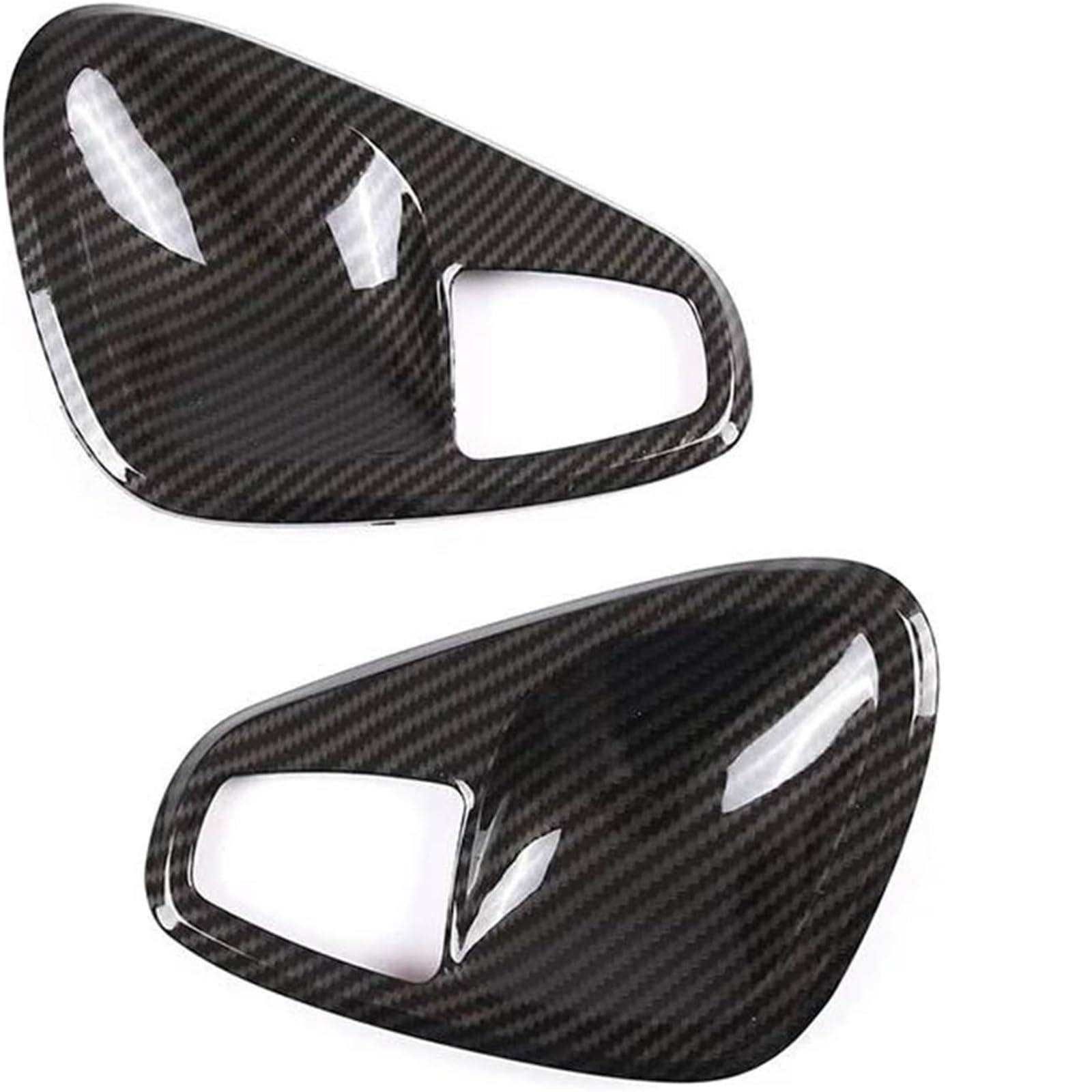 WXSSH Türgriffe im Autoinnenraum Auto-Innentürgriff-Trimmabdeckungen Aufkleber Innen für Mercedes für Benz für Smart 451 Two 2010-2015(Carbon Fiber Look 2) von WXSSH