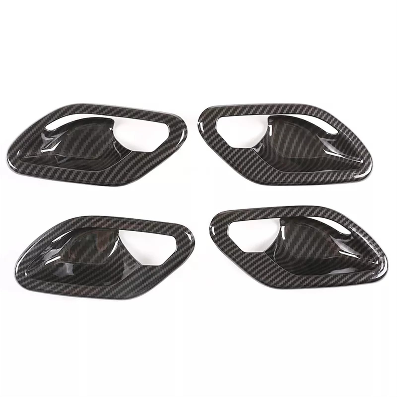 WXSSH Türgriffe im Autoinnenraum Für BMW 5 Series E39 1996-2003 ABS Chrom Auto Innentürgriff Schüssel Dekor Abdeckung Aufkleber Auto Innenausstattung(Carbon Fiber) von WXSSH