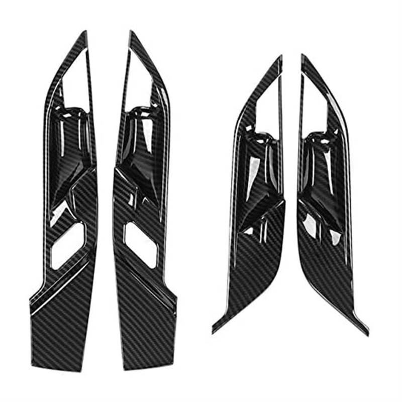 WXSSH Türgriffe im Autoinnenraum Für BMW X1 F48 2016-2019 4Pcs Carbon Fiber Innenleisten Innen Tür Griff Schüssel Panel Abdeckung Trim von WXSSH