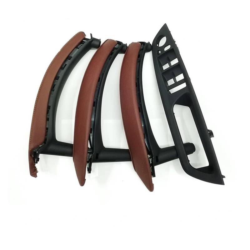 WXSSH Türgriffe im Autoinnenraum Für BMW X5 X6 E70 E71 E72 2007-2013 Innentür-Armlehne rechts, Leder-Zuggriff, komplettes Set(RHD Red 7pcs) von WXSSH