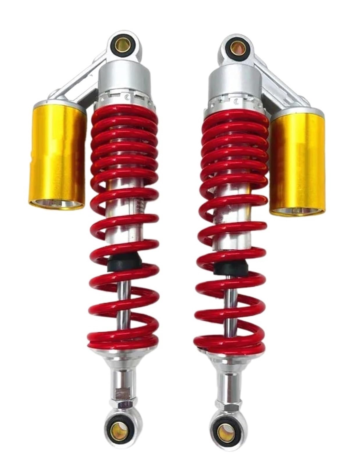 WXSSH hinterer Stoßdämpfer Motorrad Stoßdämpfer Für Yamaha Motorrad Stoßdämpfer 350MM 8mm(Red Silver) von WXSSH
