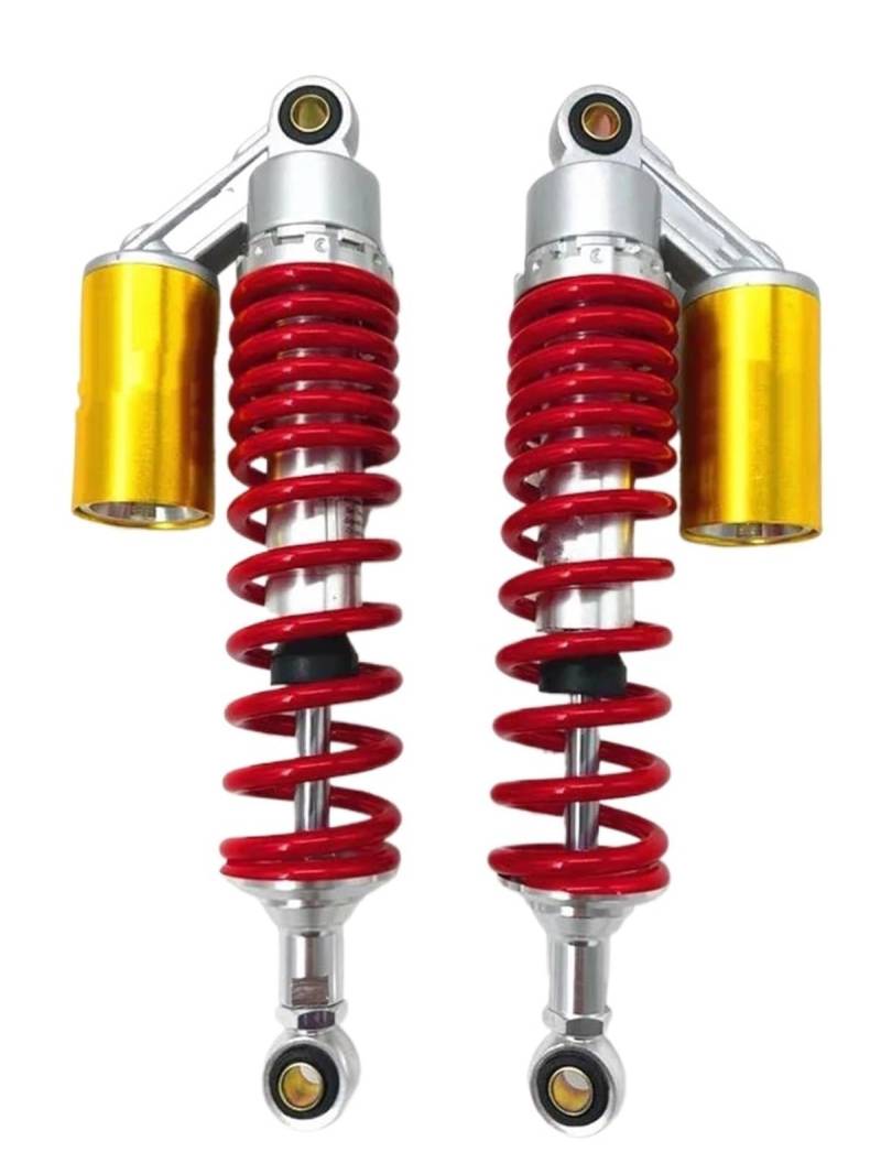 WXSSH hinterer Stoßdämpfer Motorrad Stoßdämpfer Für Yamaha Motorrad Stoßdämpfer 350MM 8mm(Red Silver) von WXSSH