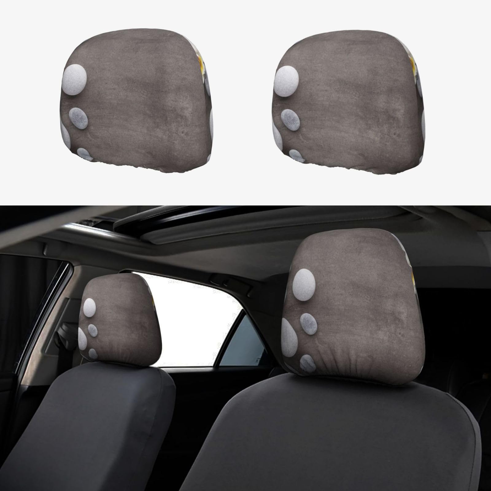 Autositz-Kopfstützenbezug, Motiv: Blume mit Steindruck, personalisierbar, 2 Stück Autositz-Kopfstützenbezug, Motiv: Blume mit Steindruck, personalisierbar, 2 Stück von WXWJSHMGC