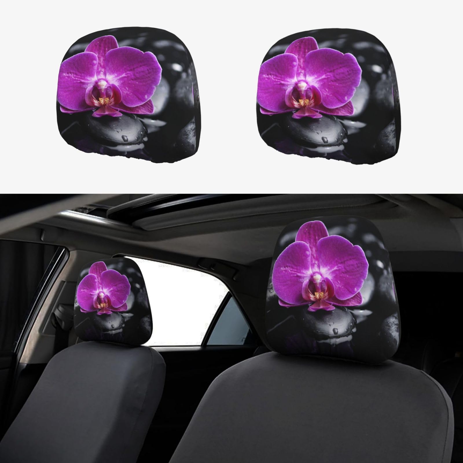 WXWJSHMGC Autositz-Kopfstützenbezug, Blumendruck, personalisierbar, 2 Stück WXWJSHMGC Autositz-Kopfstützenbezug, Blumendruck, personalisierbar, 2 Stück von WXWJSHMGC