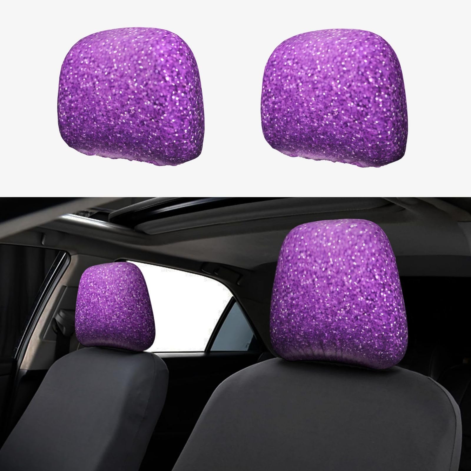 WXWJSHMGC Autositz-Kopfstützenbezug, glitzernd, glitzernd, personalisierbar, 2 Stück WXWJSHMGC Autositz-Kopfstützenbezug, glitzernd, glitzernd, personalisierbar, 2 Stück von WXWJSHMGC