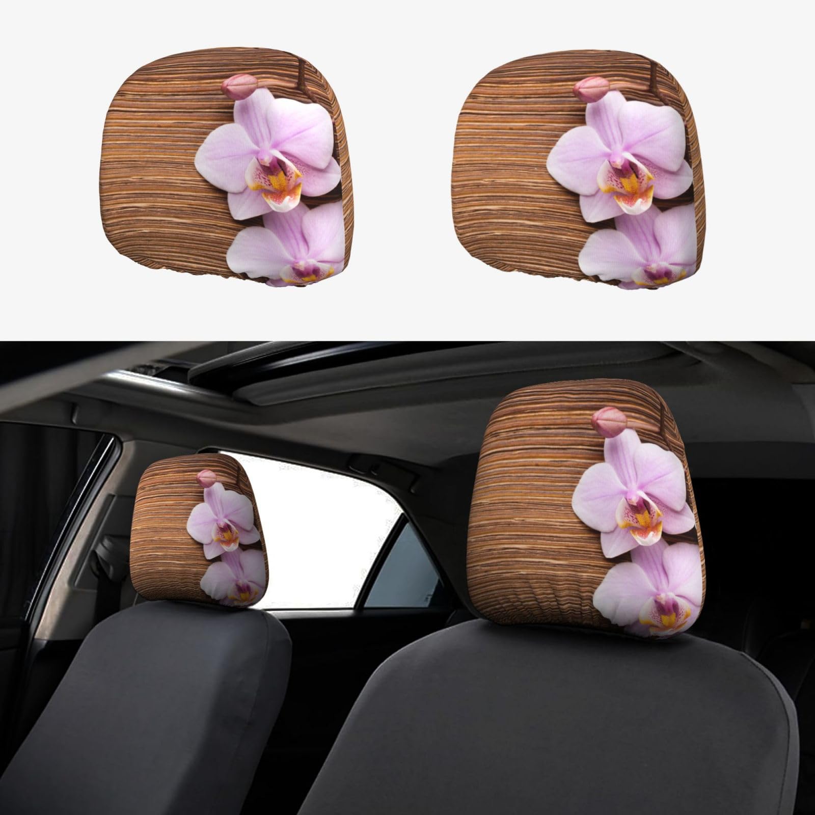 WXWJSHMGC Autositz-Kopfstützenbezug, personalisierbar, Blumendesign, Rosa, 2 Stück WXWJSHMGC Autositz-Kopfstützenbezug, personalisierbar, Blumendesign, Rosa, 2 Stück von WXWJSHMGC