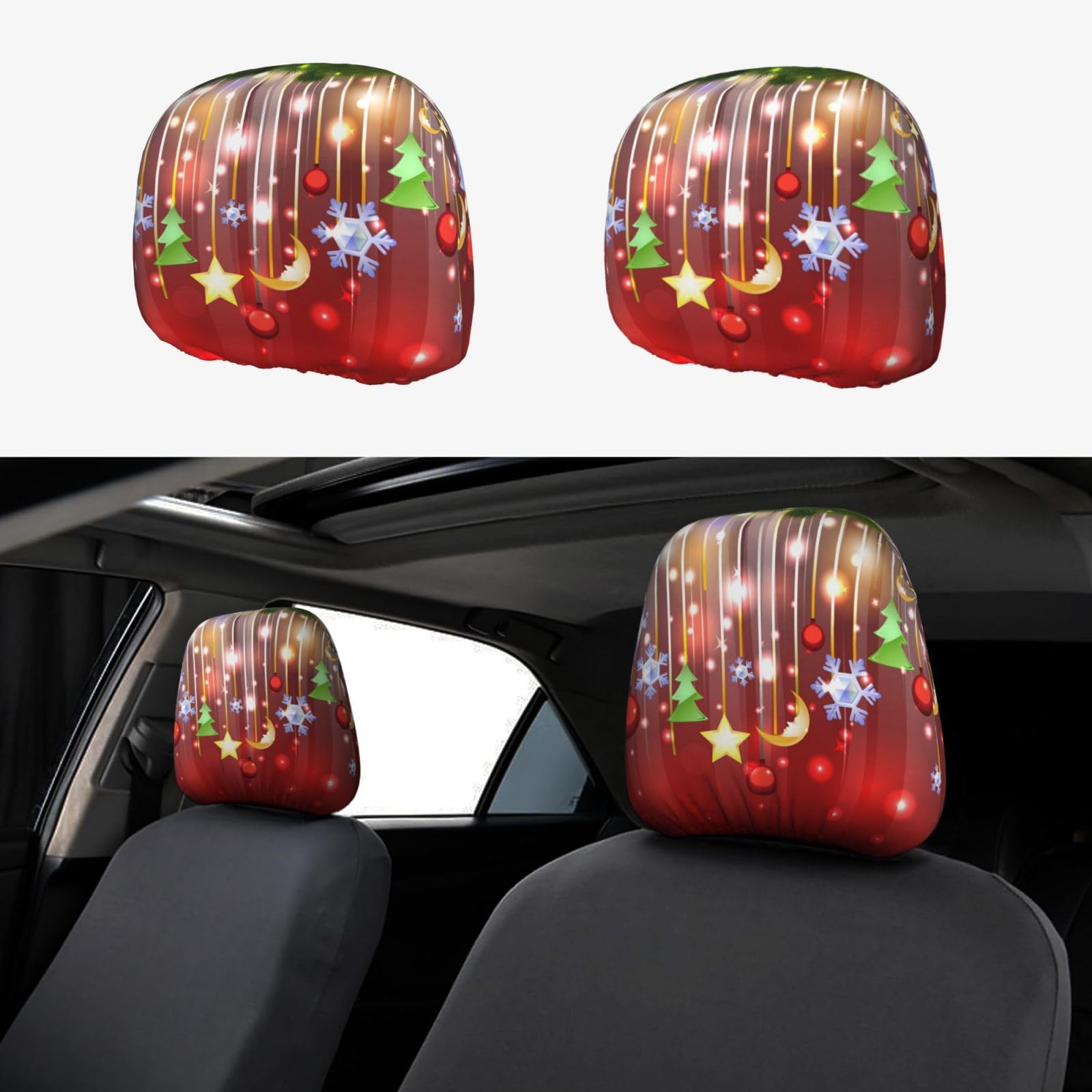 WXWJSHMGC Autositz-Kopfstützenbezug mit Aufschrift "Merry Christmas", personalisierbar, 2 Stück WXWJSHMGC Autositz-Kopfstützenbezug mit Aufschrift "Merry Christmas", personalisierbar, 2 Stück von WXWJSHMGC