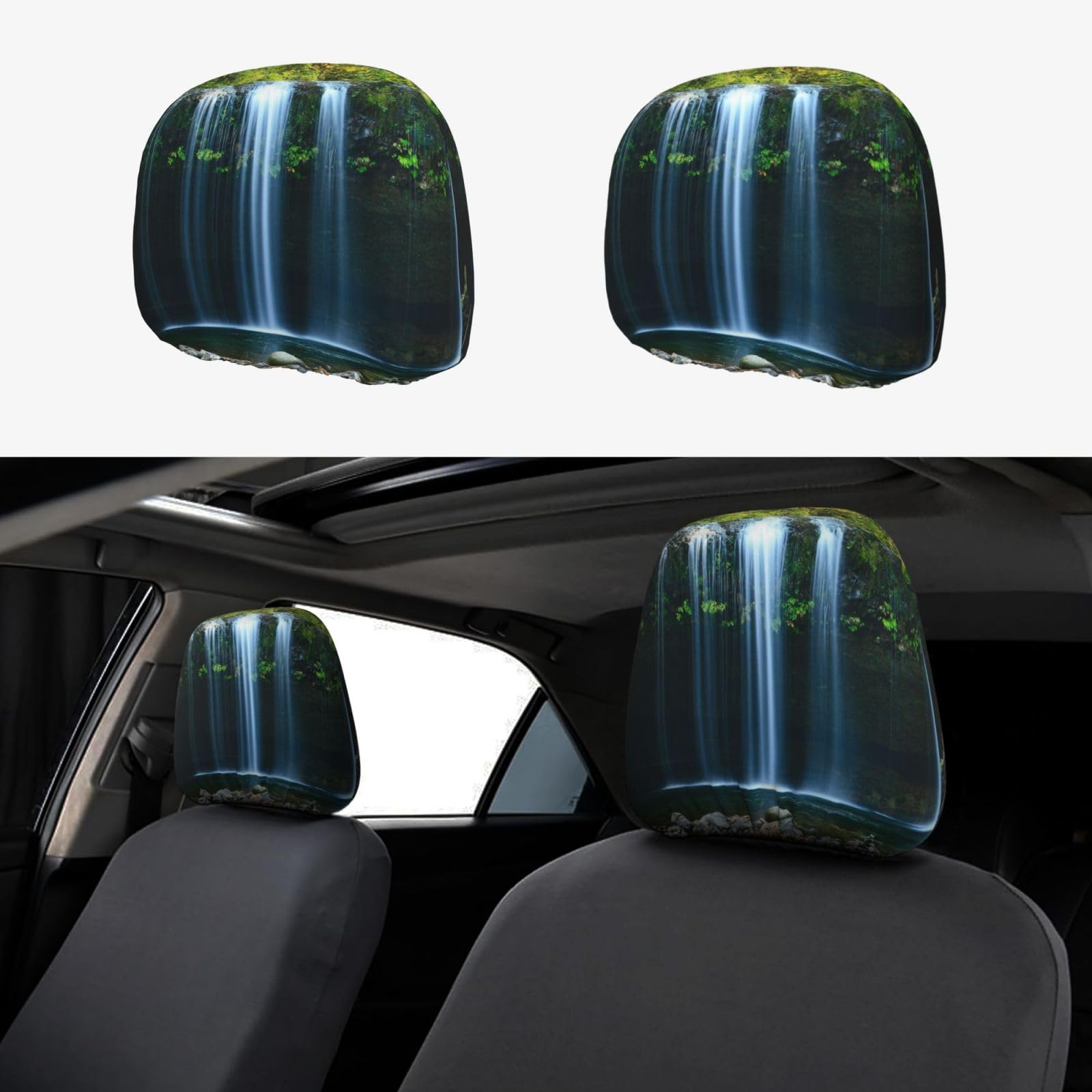 WXWJSHMGC Autositz-Kopfstützenbezug mit Wasserfall-Malerei, personalisierbar, 2 Stück WXWJSHMGC Autositz-Kopfstützenbezug mit Wasserfall-Malerei, personalisierbar, 2 Stück von WXWJSHMGC