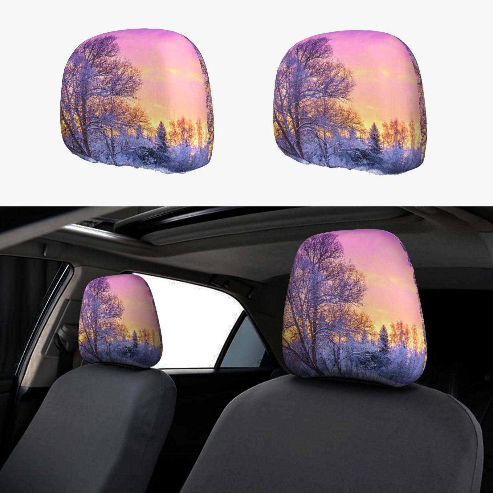 WXWJSHMGC Autositz-Kopfstützenbezug mit Winterdruck, personalisierbar, 2 Stück WXWJSHMGC Autositz-Kopfstützenbezug mit Winterdruck, personalisierbar, 2 Stück von WXWJSHMGC