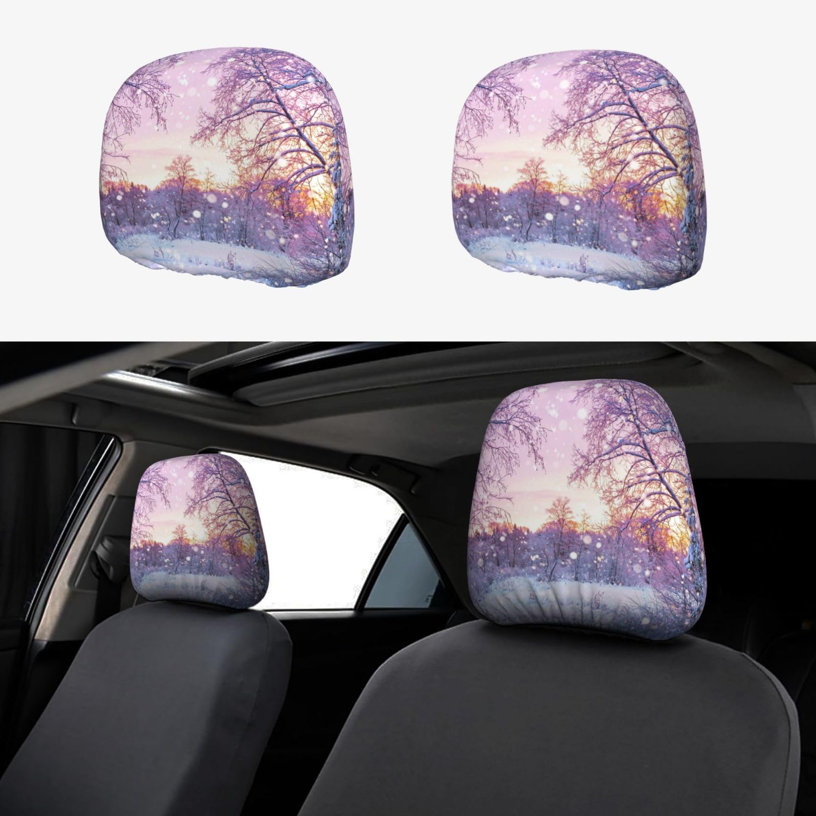WXWJSHMGC Autositz-Kopfstützenbezug mit Winterdruck, personalisierbar, 2 Stück WXWJSHMGC Autositz-Kopfstützenbezug mit Winterdruck, personalisierbar, 2 Stück von WXWJSHMGC