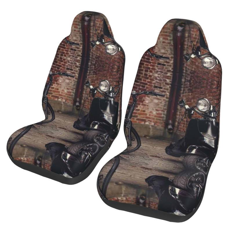 WXWJSHMGC Autositzbezug für Fahrräder und Motorroller, Autositzbezug, Vordersitzbezug, SUV, LKW, Transporter, Auto, Universal-Sitzbezüge (2 Stück) von WXWJSHMGC