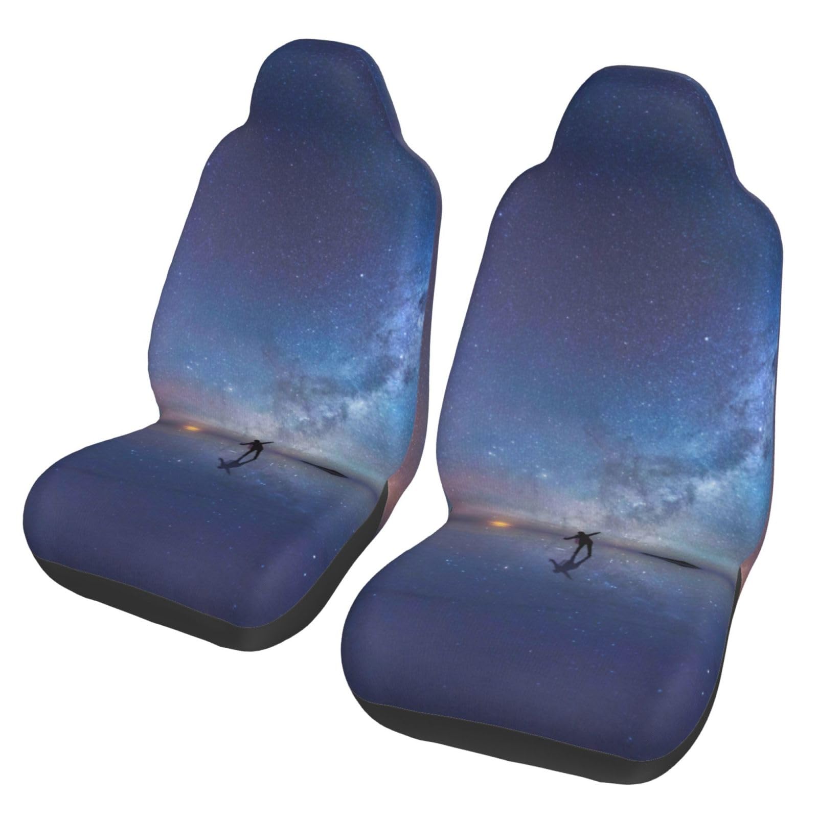 WXWJSHMGC Autositzbezug mit Aufdruck "Looking Up Alone", Autositzbezug, Vordersitzbezug, SUV, LKW, Transporter, Auto, Universal-Sitzbezüge (2 Stück) von WXWJSHMGC