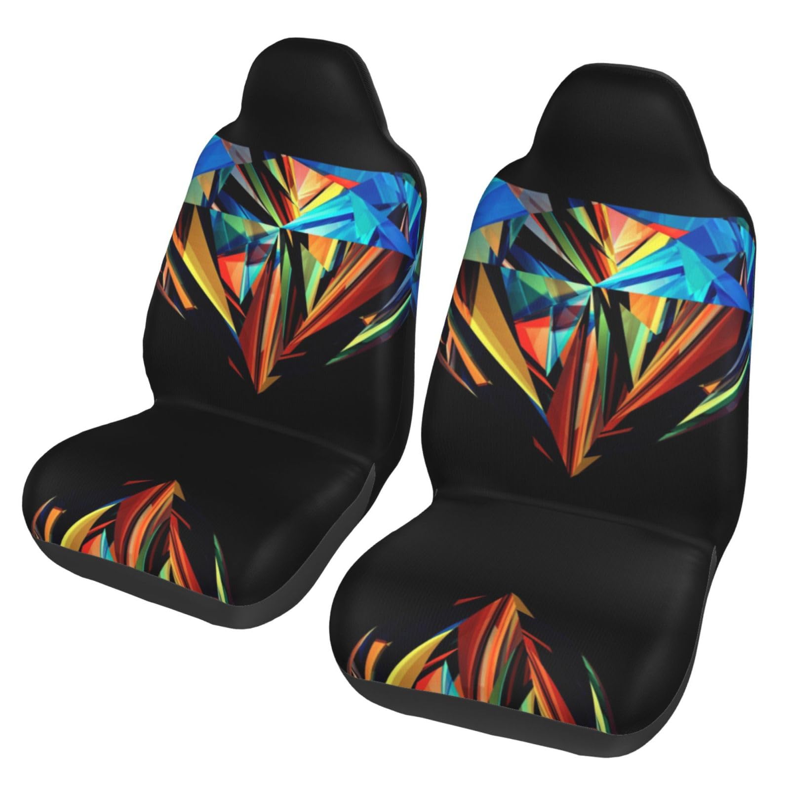 WXWJSHMGC Autositzbezug mit Galaxie-Diamant-Druck, Autositzschutz, Vordersitzbezüge, SUV/LKW/Van/Auto, Universal-Sitzbezüge (2 Stück) von WXWJSHMGC