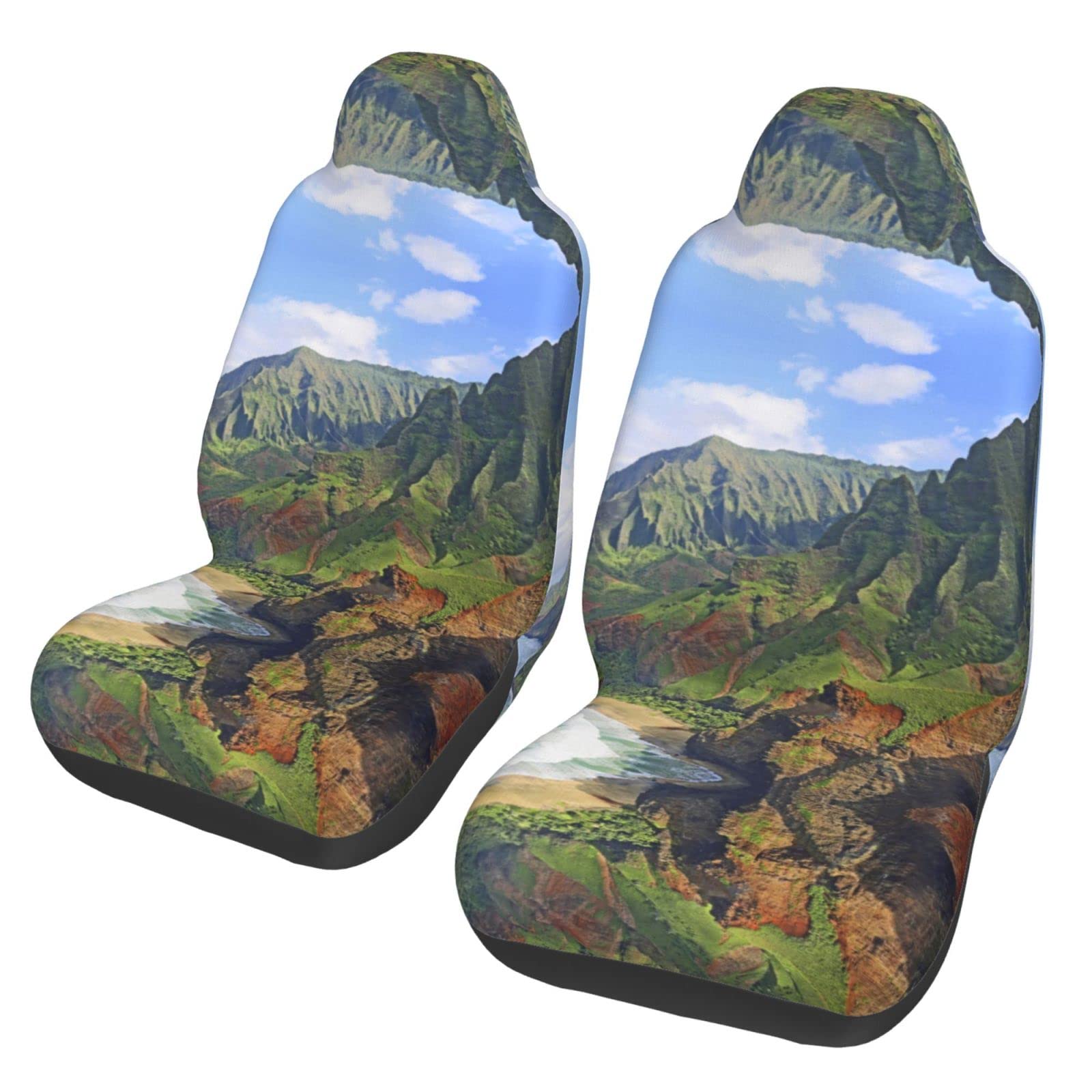 WXWJSHMGC Autositzbezug mit Hawaii-Meeres-Druck, Autositzschutz, Vordersitzbezug-Set, SUV/LKW/Van/Auto, Universal-Sitzbezüge (2 Stück) von WXWJSHMGC